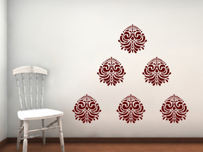 STICKER STUDIO 30 cm Wall Sticker (Round Motif2,Surface Covering Area - 180 x 180 cm) 6 Qty. Removable Sticker(Pack of 6)