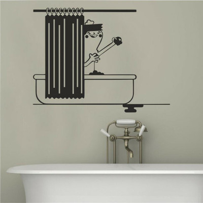 Vijaya Enterprises rajasthan 32 cm Bathroom boy tack shower sticker size (73x56cm) Self Adhesive Sticker(Pack of 1)