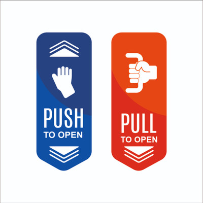 ShipShape 12.72 cm PUSH/PULL Non-Reusable Sticker(Pack of 1)