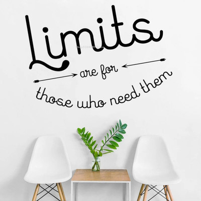 SnappyVinyl 38 cm Limits are for those who need them Quote Self Adhesive Sticker(Pack of 1)