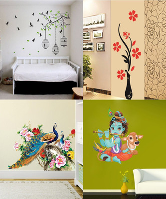 Walltech 90 cm Set of 4 - 135 Self Adhesive Sticker(Pack of 4)