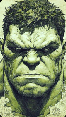 swaroopa 16.5 inch Hulk Sticker Self Adhesive Sticker(Pack of 1)