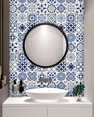 SOJITRA EXPORT Vinyl Classics Blue Wallpaper(L x W: 200 cm x 60 cm)