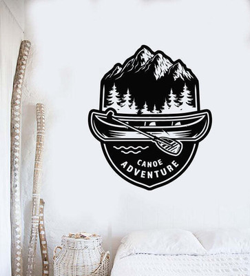 Xskin 27 cm Adventure Boat Canoeing Club Self Adhesive Sticker(Pack of 1)