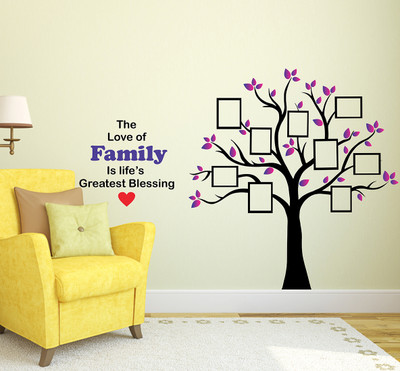 MIIKOR 140 cm Frame Tree | Non-Reusable Stickers Self Adhesive Sticker(Pack of 1)