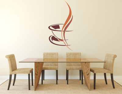 Wallzone 150 cm Coffee|Decorations|Self Adhesive Removable Sticker(Pack of 1)