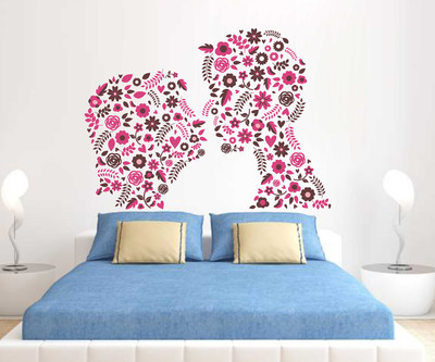 Wallzone 65 cm Abstract Removable Sticker(Pack of 1)
