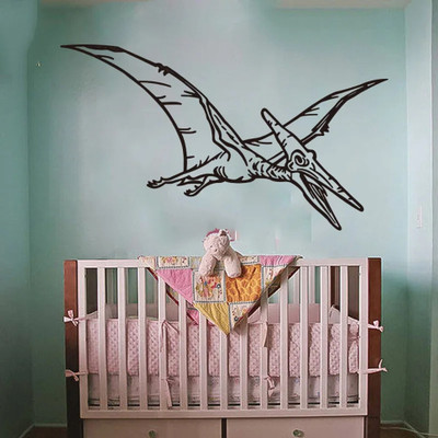 SnappyVinyl 80 cm Large Dinosaur Pterodacty Bird Animal Self Adhesive Sticker(Pack of 1)