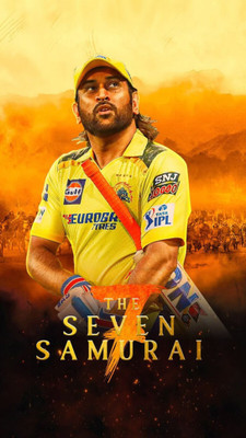 swaroopa 16.5 inch Mahendra Singh Dhoni Thala Sticker Self Adhesive Sticker(Pack of 1)