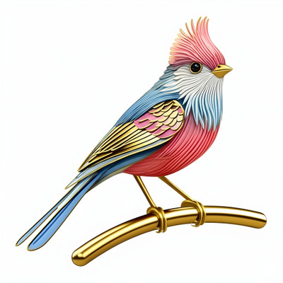 SD DECALS 18 inch Colorful Bird Wall Sticker – Elegant Nature-Inspired Home Décor Self Adhesive Sticker(Pack of 1)