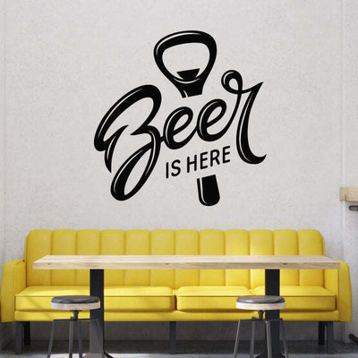 SnappyVinyl 27 cm Pub Phrase Beer i Self Adhesive Sticker(Pack of 1)