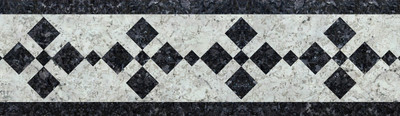 WALLDESIGN 304.8 cm Marble Stone Inlay Multiple Diamond Pattern Border Decal - 3 inch width by 10 ft length - Small Self Adhesive Sticker(Pack of 1)