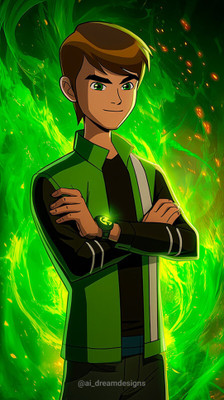 swaroopa 16.5 inch Ben 10 Sticker Self Adhesive Sticker(Pack of 1)