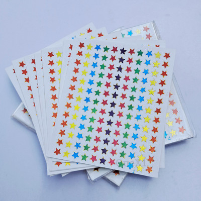 OneXone 1 cm 1540 Pcs Multicolor Small Star Sticker in 10 Page Self Adhesive Sticker(Pack of 10)