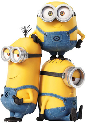 VCREATE DECOR 58 cm Stuart Kevin Bob Minions Wall Stricker Self Adhesive Sticker(Pack of 1)