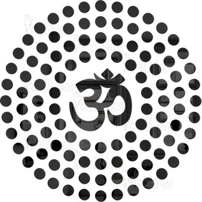 wall1ders 60 cm Om 100 Dots Self Adhesive Sticker(Pack of 101)