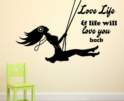Wallzone 95 cm Love Yourself Removable Sticker(Pack of 1)