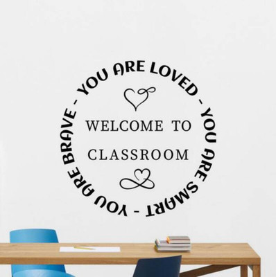 Xskin 40 cm Welcome To Classroom Decal Vinyl Wall Self Adhesive Sticker(Pack of 1)