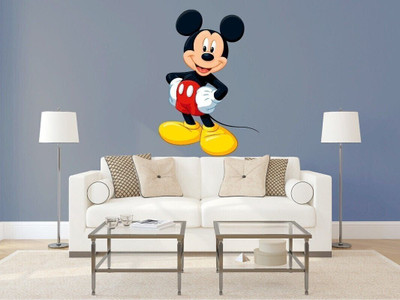 parth decor 84 cm mickey mouse wall sticker Self Adhesive Sticker(Pack of 1)