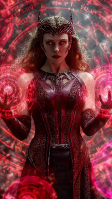 swaroopa 16.5 inch Scarlett Witch wanda Sticker Self Adhesive Sticker(Pack of 1)