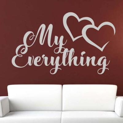 Xskin 59 cm My Everything Love Hearts Self Adhesive Sticker(Pack of 1)