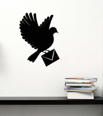 SnappyVinyl 33 cm Dove Letter Carrier Peacemaker Self Adhesive Sticker(Pack of 1)