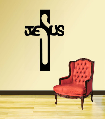 walkart 2.54 cm word of jesus design Removable Sticker(Pack of 1)