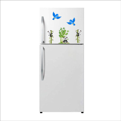 Happy Customise 23 cm Panda Zoo Fridge Self Adhesive Sticker(Pack of 1)