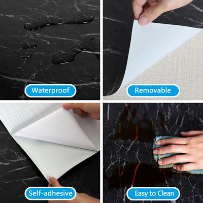 EVANSHIIIMPEX 200 cm Self Adhesive Marble Paper for Kitchen Bathroom60 x200 cm_s155 Self Adhesive Sticker(Pack of 1)