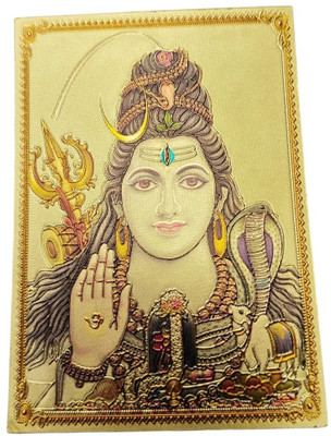 Firmus 3.5 inch Self Adhesive Religious Stickers 3.5x2.5 inch for Pooja, Car Dashboard Shivaji Self Adhesive Sticker(Pack of 1)