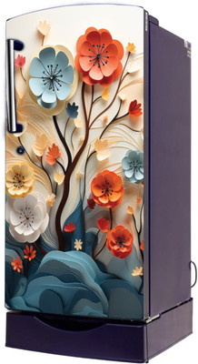 BPDESIGNSOLUTION 125 cm 3D Modern Design Fridge Sticker | Self Adhesive | Waterproof for Fridge Removable Sticker(Pack of 1)