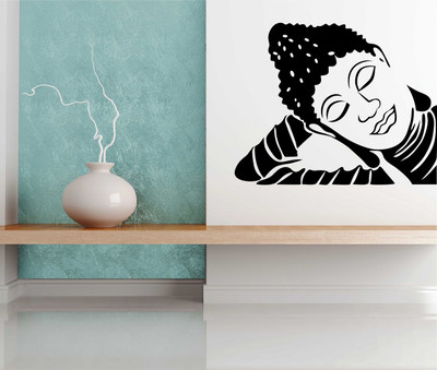 WALLDECORS 60.96 cm BUDDHA IMAGE Self Adhesive Sticker(Pack of 1)