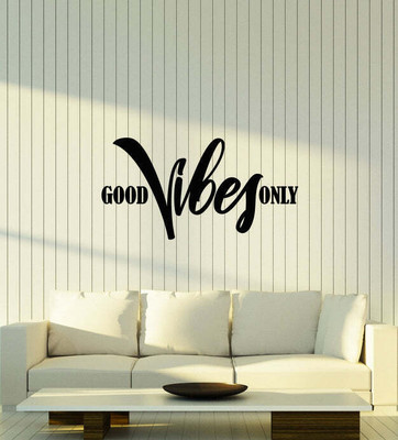 SnappyVinyl 30 cm Only Quote Meditation Room Self Adhesive Sticker(Pack of 1)