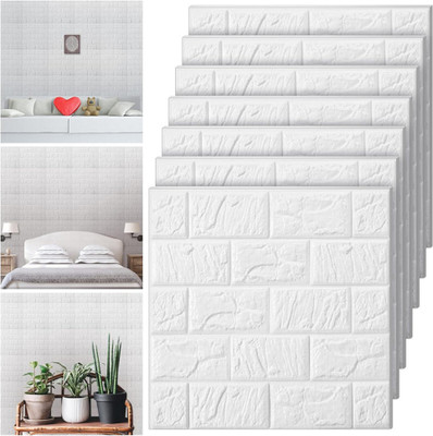 Onbet Embossed Architecture White Wallpaper(L x W: 77 cm x 77 cm)