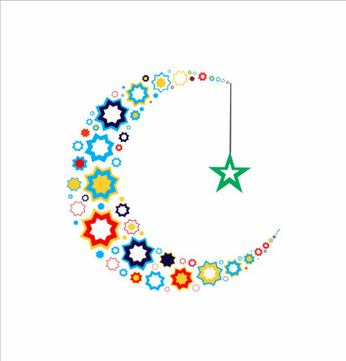 Lokeshcreative 16 inch Cute Moon With Star Wall Sticker Self Adhesive Sticker(Pack of 1)