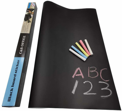 touaretails 0.635 cm Wall Sticker Removable Decal Chalkboard (Balck) Chalkboard Sticker(Pack of 1)