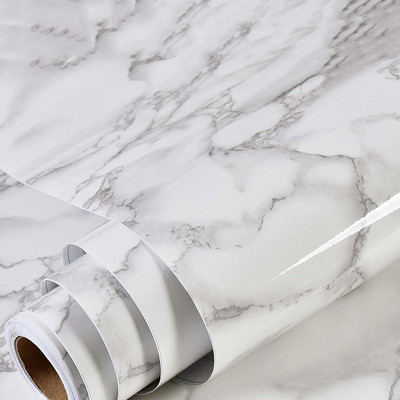 NOOREV ART Vinyl Abstract White Wallpaper(L x W: 122 cm x 40 cm)