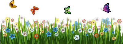 god & god's 58 cm Butterflies flying over Grass Self Adhesive Sticker(Pack of 1)