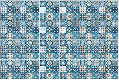 RKDECOR 4 inch Tiles Stickers for Furniture Wall Stairs Bathroom & Kitchen (Size 4x4 Inch)S2 Self Adhesive Sticker(Pack of 24)