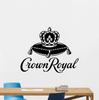 Xskin 70 cm Crown Royal Decal Vinyl Wall Self Adhesive Sticker(Pack of 1)