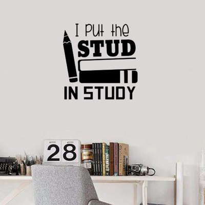 SnappyVinyl 42 cm Stud in Study Self Adhesive Sticker(Pack of 1)