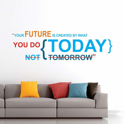 amazinghub 40 cm a..today is live Self Adhesive Sticker(Pack of 1)