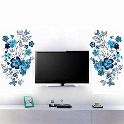 Décor vibe 70 cm latest Flowers' Wall Sticker ( 70 cm x 50 cm) Self Adhesive Sticker(Pack of 1)