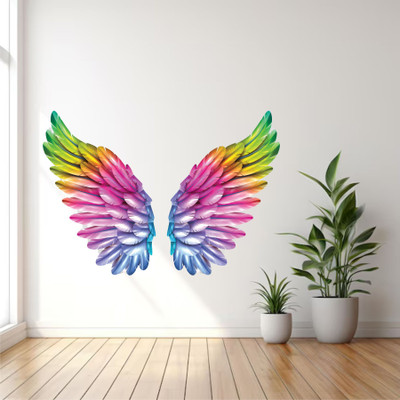 MEHMETDECOR 83 cm Angel wings Wall Stickers & Murals Size - 83x55cm Self Adhesive Sticker(Pack of 1)
