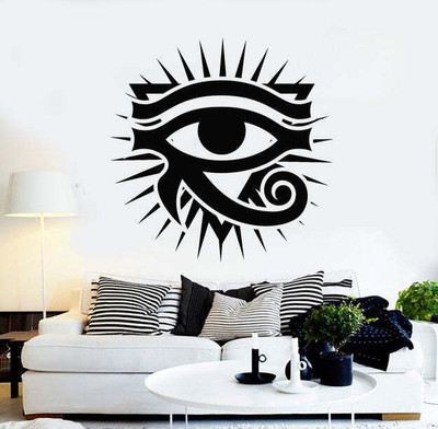 SnappyVinyl 33 cm l Eye of Providence Pyramid Eye Amulet Self Adhesive Sticker(Pack of 1)