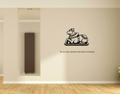 SnappyVinyl 30 cm Nandi Shivan wall Self Adhesive Sticker(Pack of 1)