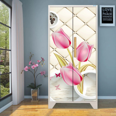 We Kreate 213 cm 3D Embossed Royal Floral Decorative Almirah wallpaper Self Adhesive Sticker(Pack of 1)