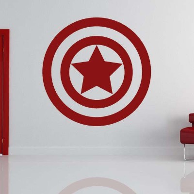 Xskin 40 cm Captain America Avengers Superhero Self Adhesive Sticker(Pack of 1)