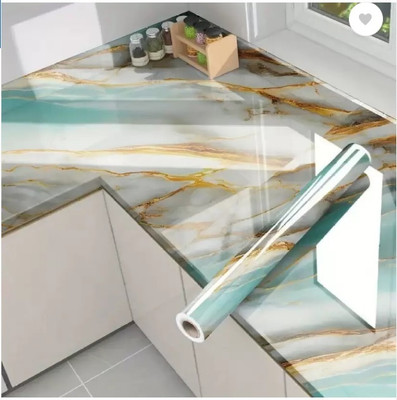 globalkart impex 200 cm Wall 60*200 CM Waterproof Wallpaper For Kitchen Self Adhesive Sticker(Pack of 2)