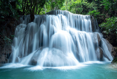 ShubhFly 47 cm Vastu Nature Waterfall Waterproof Vinyl Sticker Painting for Home Decor Removable Sticker(Pack of 1)